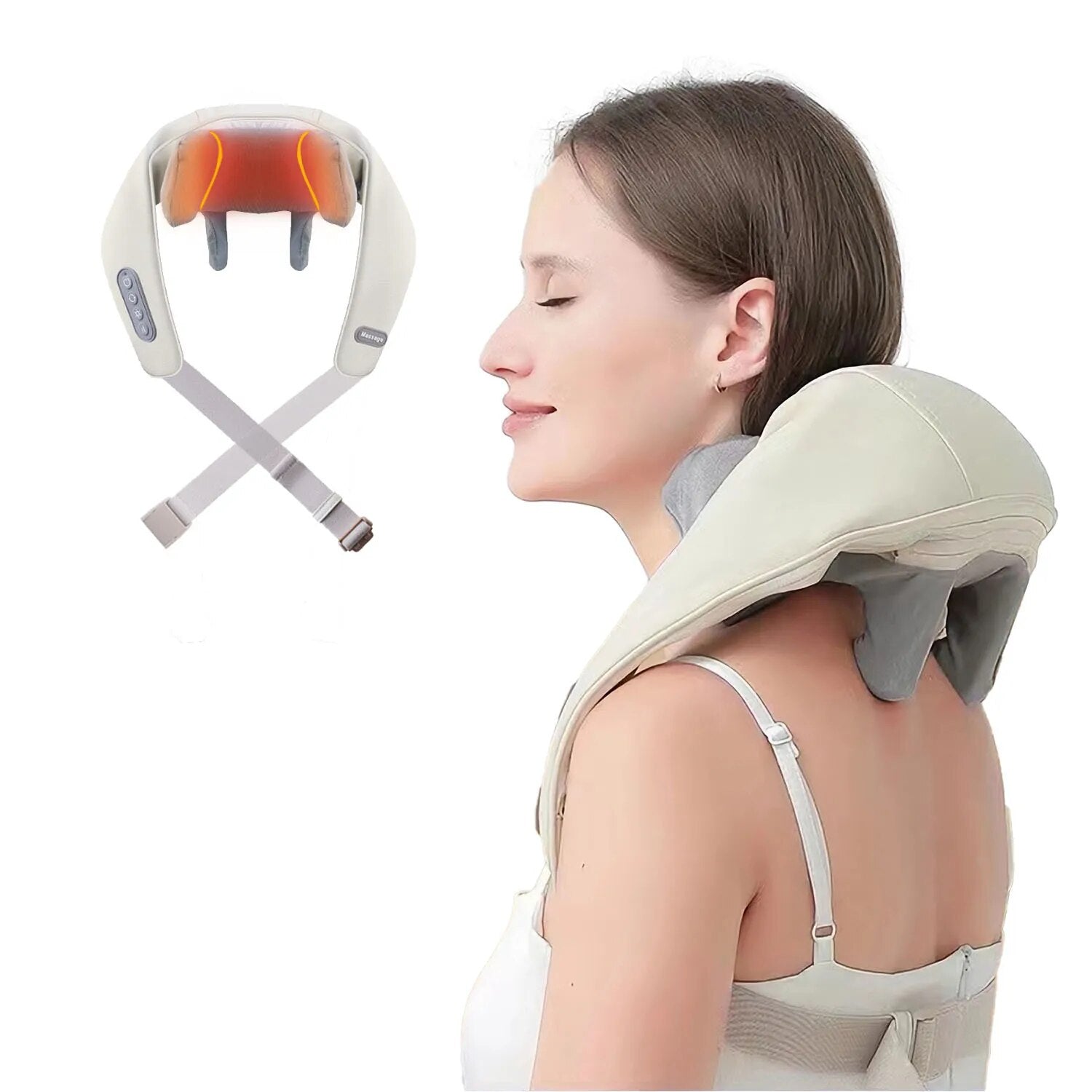 Electric Neck And Shoulder Massager With Heating Function