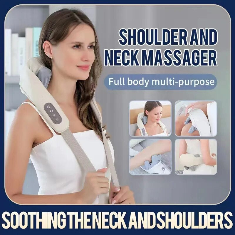 Electric Neck And Shoulder Massager With Heating Function