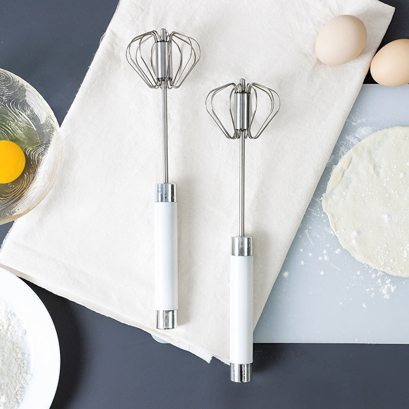 Semi-automatic Stainless Steel Egg Beater Whisk