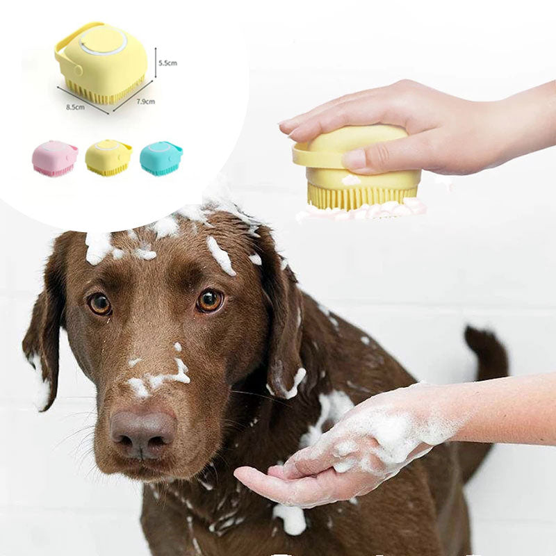 Silicone Dog Bath Massage Gloves Brush Pet Cat