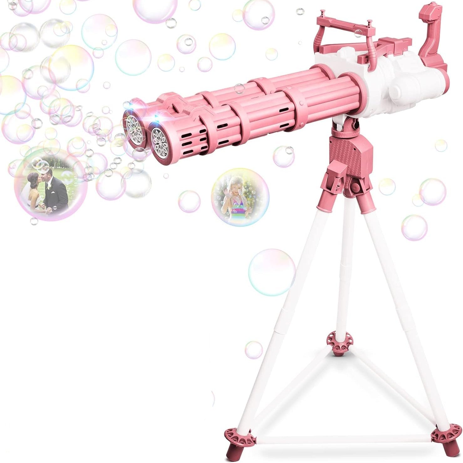 Bubble Machine Gun - Gatling Bubble Machine Gun Blaster