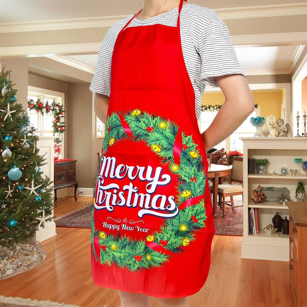 Christmas Cute Cooking Apron - Home Kitchen Cooking Baking Oil-proof Apron