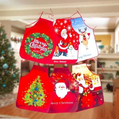 Christmas Cute Cooking Apron - Home Kitchen Cooking Baking Oil-proof Apron