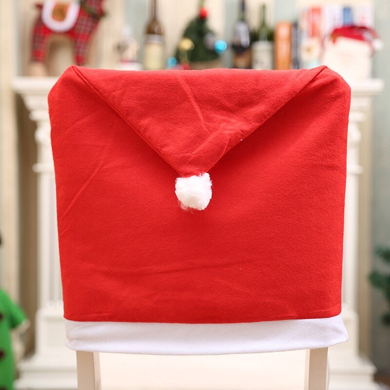 Christmas Santa Hat Chair Covers - Festive Chair Elegance ( 2 pcs )