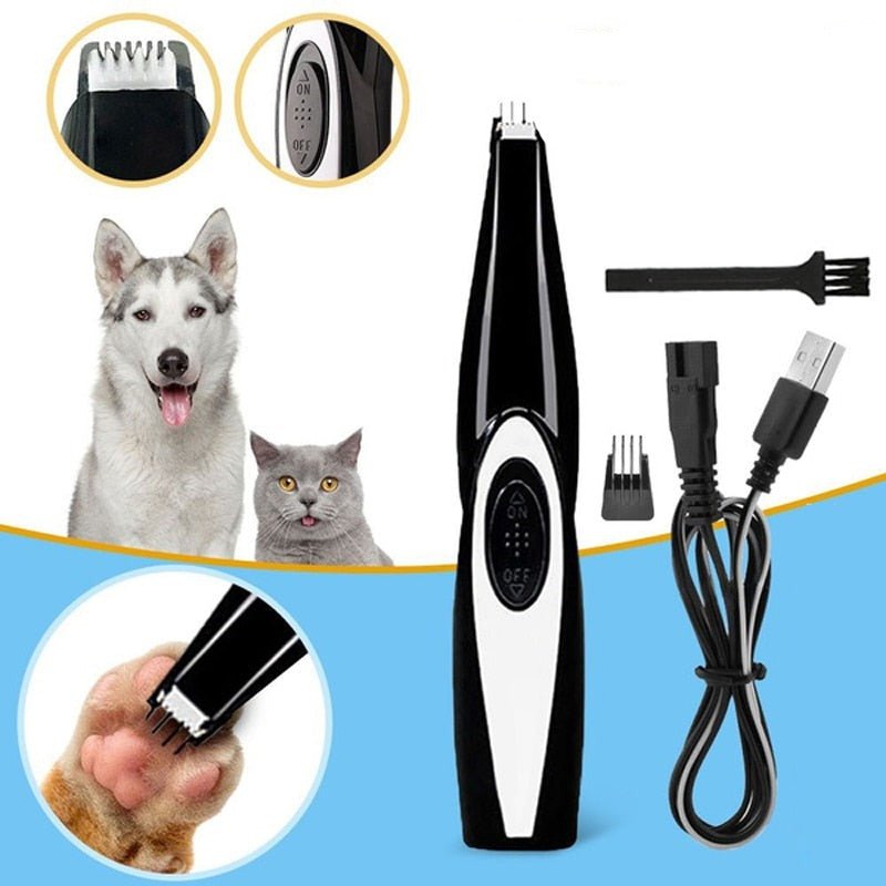 Mini Fur Electric Trimmer - Rechargeable Pet Clipper Dog Cat Paw