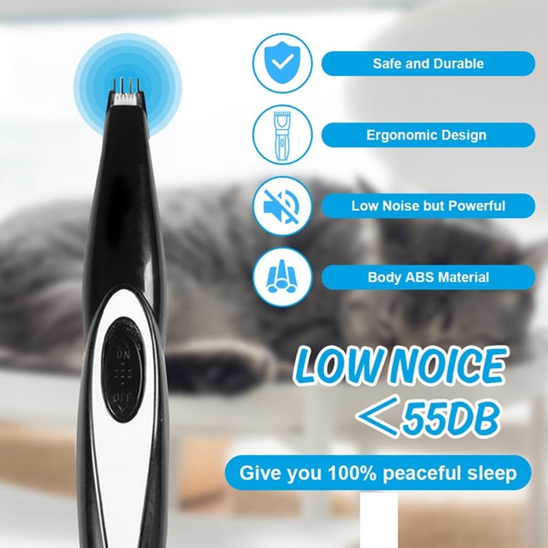 Mini Fur Electric Trimmer - Rechargeable Pet Clipper Dog Cat Paw