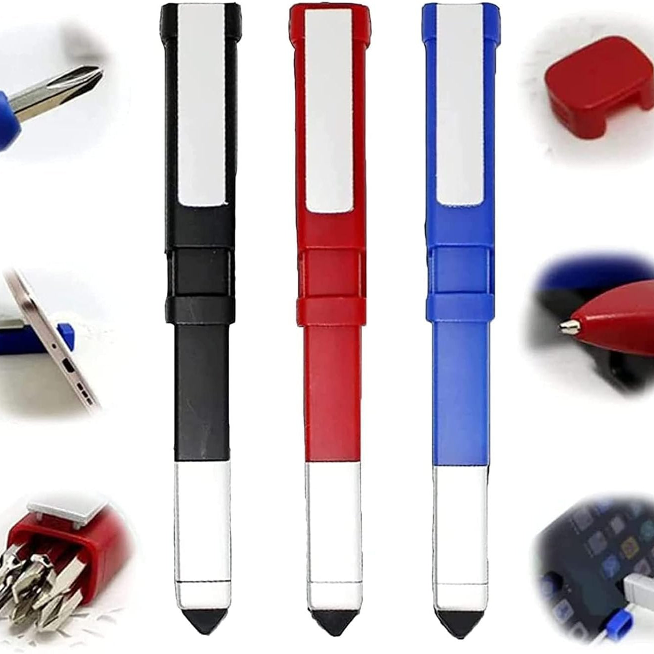 Pen-shaped Phone Holder - Multifunctional Ballpoint Pen with Screwdriver Sets